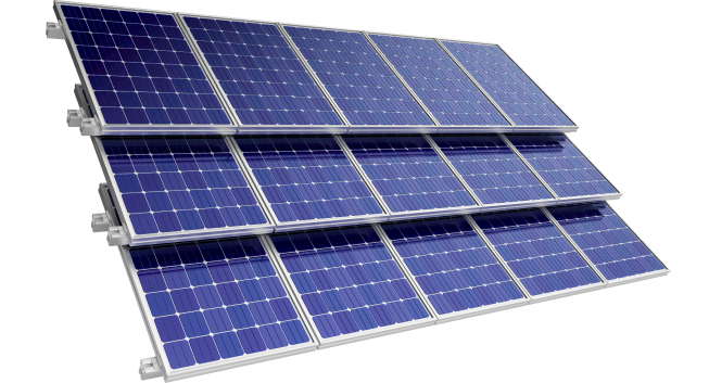 Arranjo de placas solares